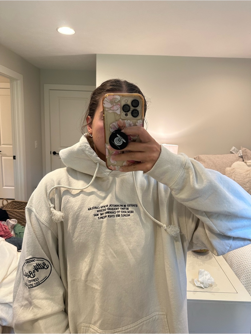Cream Bitty&Beaus hoodie